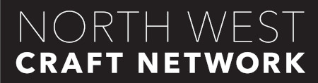 the words North West Craft Network in white writing on a black background